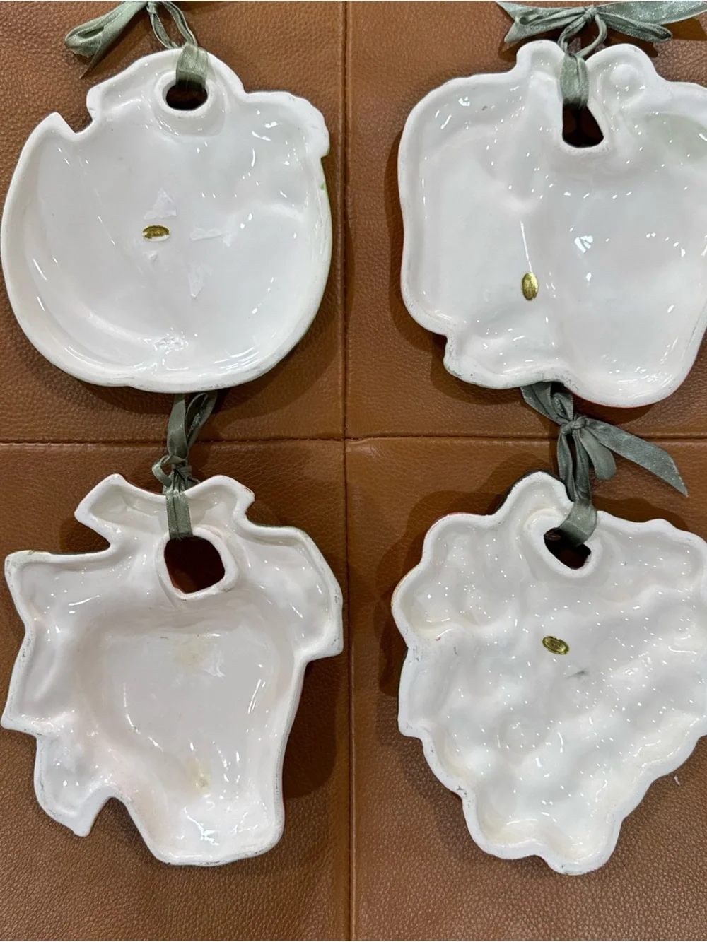 Vintage Style Ceramic Fruit Wall Decor Set of 4 Kitchen Cottagecore Retro